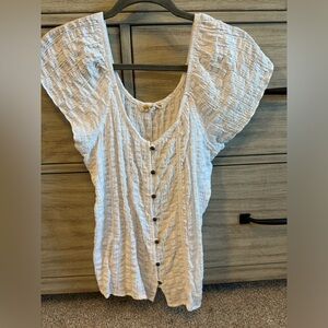 Womens short sleeve button up